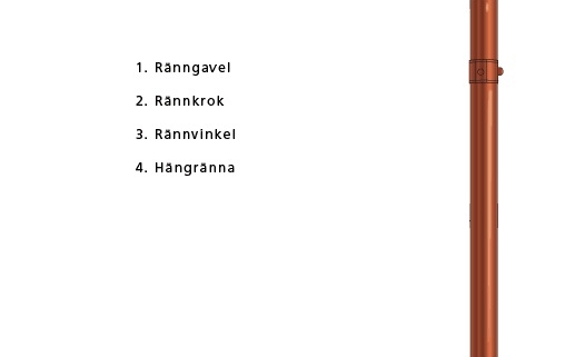 Hängränna produktdelar