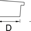 Ränngavel Square Höger profilgeometri