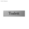 Rostfri och Aluminium Svart text Toalett