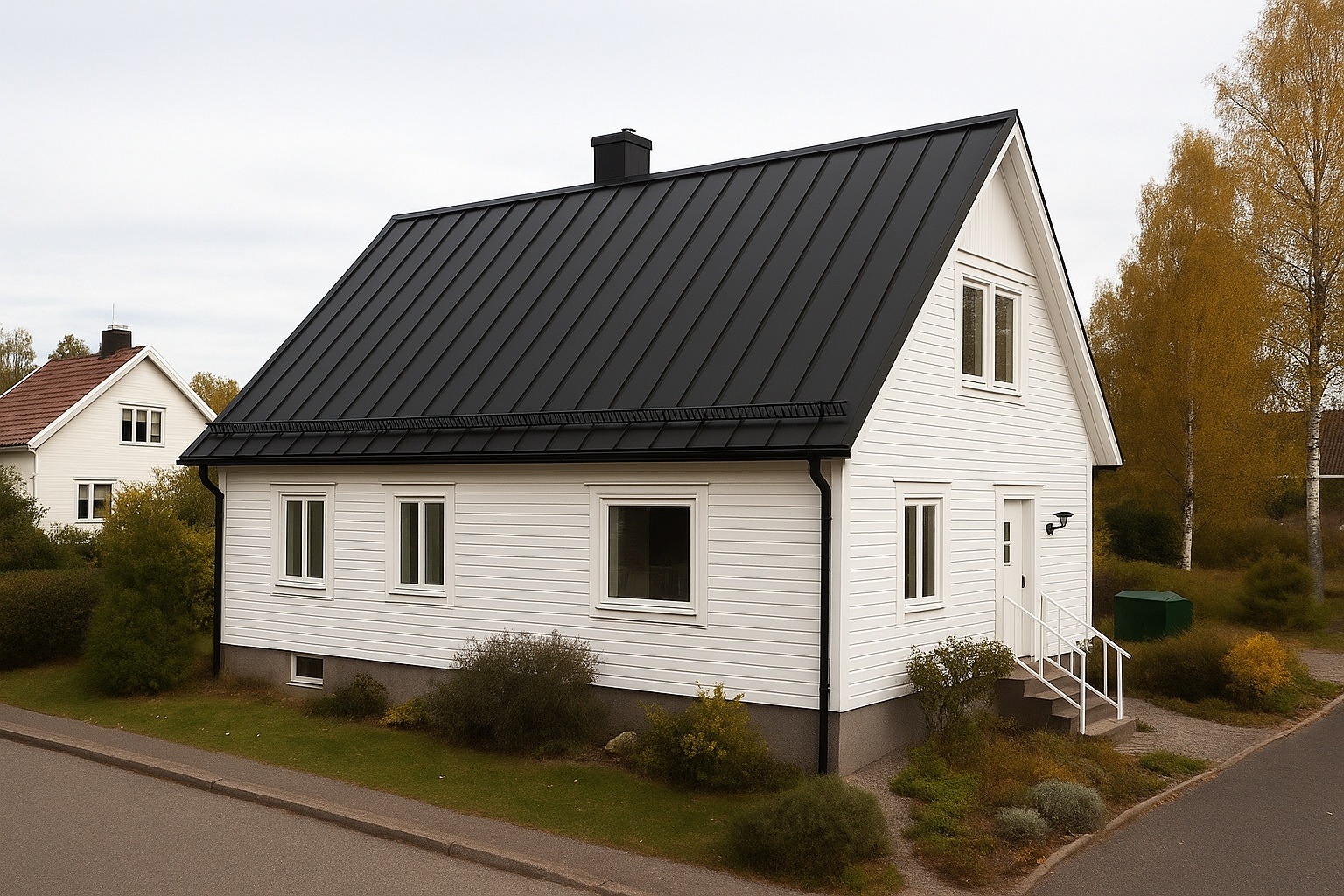 Snörasskydd Taksäkerhet monterat på svart klicktak Snörasskydd Taksäkerhet monterat på svart klicktak