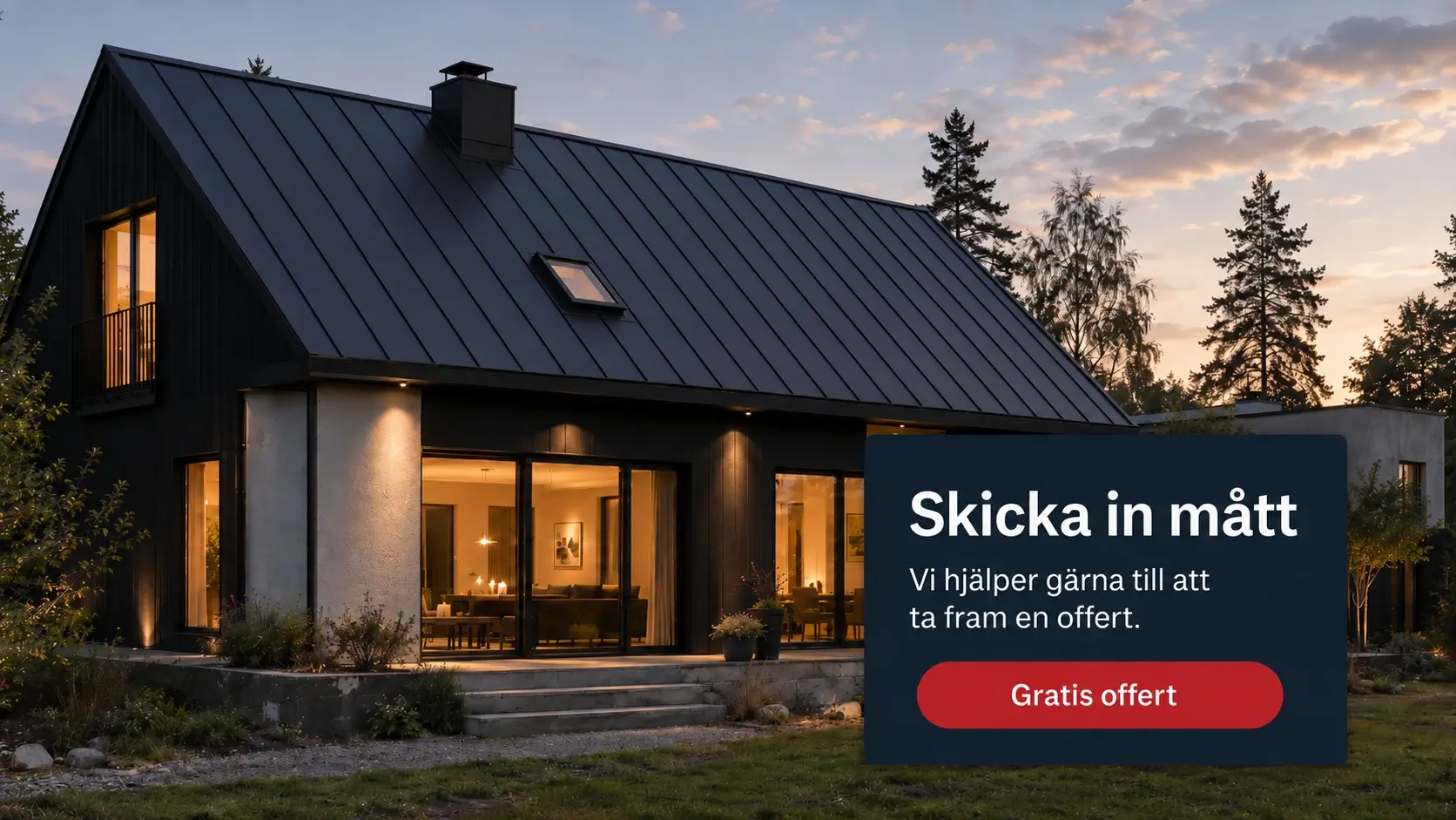 Gratis offert takberäkning